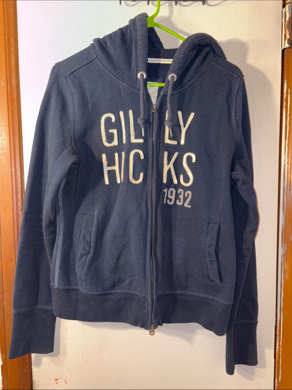 Gilly Hicks Navy Full-Zip Hoodie with Hood and Pockets